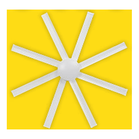 Atmos DC Ceiling Fan Blade Kit | 82 Inch Length | White Finish | Compatible with Atmos Fans | @Each by Fantech