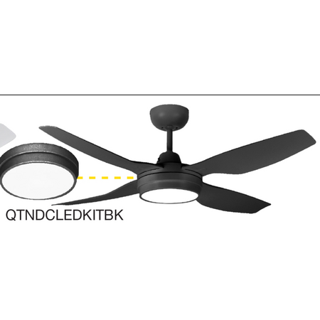 Quinton DC Ceiling Fan Dimmable Light Kit | 4 Blade Design | Low Noise Operation | Tri-Colour LED | by Fantech