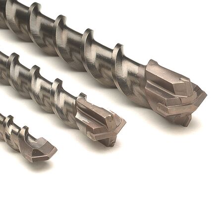 SDS Max 38 x 570 Cross Head Masonry Drill | Carbide Side Tips | Efficient Spoil Removal | Co-Planer Faceting | by Promac