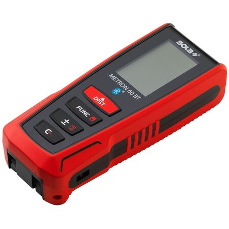 Metron Laser Distance Meter 60m | Bluetooth Connectivity | IP54 Rated | 9 Measuring Functions | by Promac