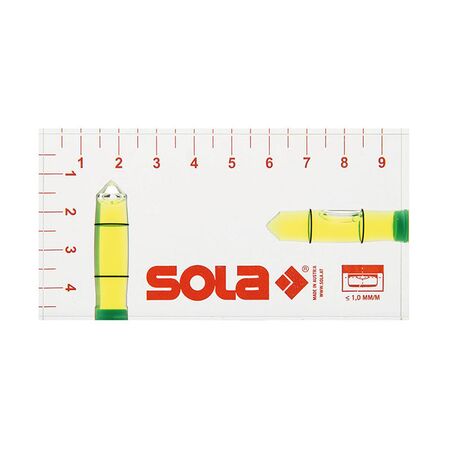 Acrylic Glass Spirit Level 10cm | Imprinted Scaling | Horizontal & Vertical Vials | @Pack of 10 | by Promac