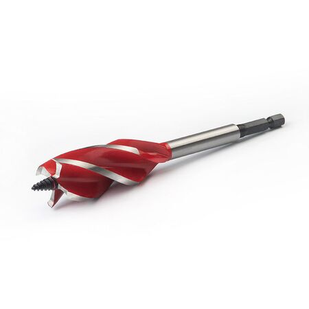 Quattro Bore 22MM Spade Auger Bit | 4 Tips & 4 Flutes | Quick Change Shank | by Promac