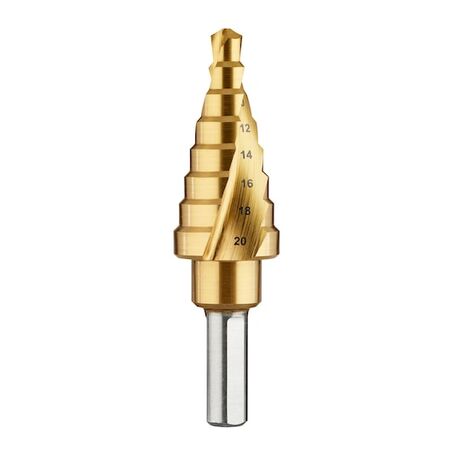 STEP DRILL, TITANIUM 6-20mm 2mm STEPS