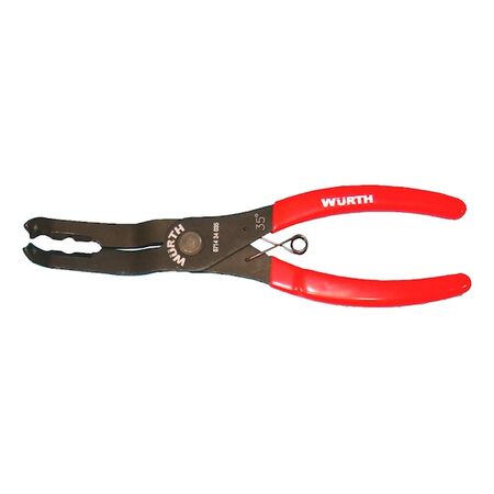 Body Clip Removal Pliers | 80° Angled Design | Fine Front Teeth & Centre Locking Pin | by Wurth