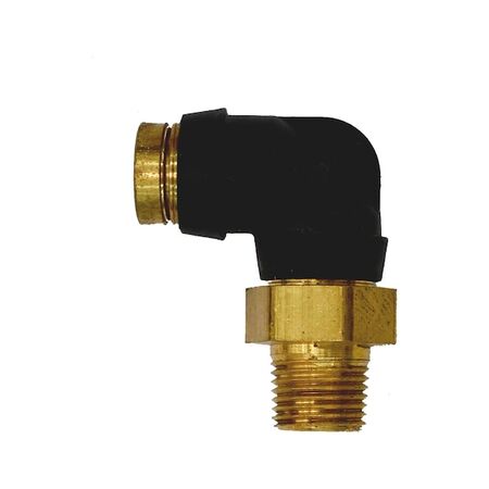 Push in DOT Connector 90° NPT Male Thread | Quick Push-in Fitting | Durable for Industrial Use | @Pack of 5 | by Wurth