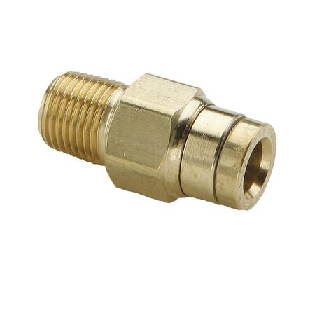 Push-In Straight Connector | NPTF Male Thread | Durable Brass | @Pack of 5 | by Wurth