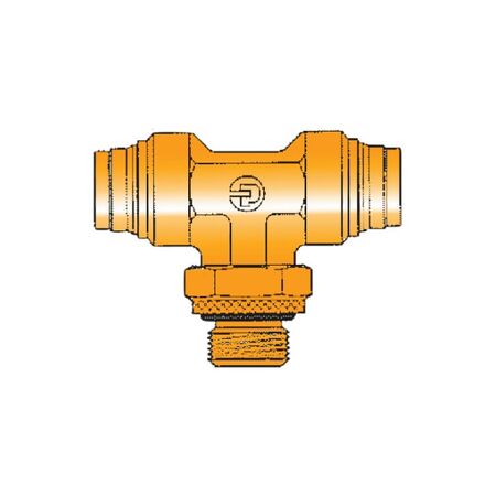 Tee Piece Coupling Metric | Swivel Male Branch T | 10mm Tube Compatibility | @Pack of 5 | by Wurth