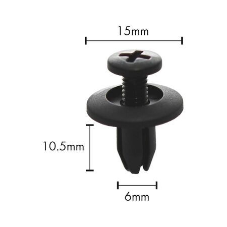Screw Rivet with Slit | Adjustable Installation | Easy Removal | @Pack of 25 | by Wurth
