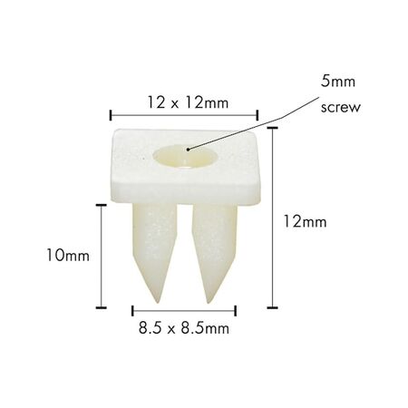 Expanding Nut Rounded from Below | Compatible with ST Screws | Durable Metal | 25 Pieces | by Wurth
