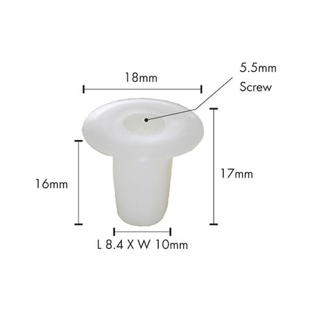 Expanding Nut Head Round Tip Pointed | Corrosion Resistant | High Retention Force | @Pack of 25 | by Wurth