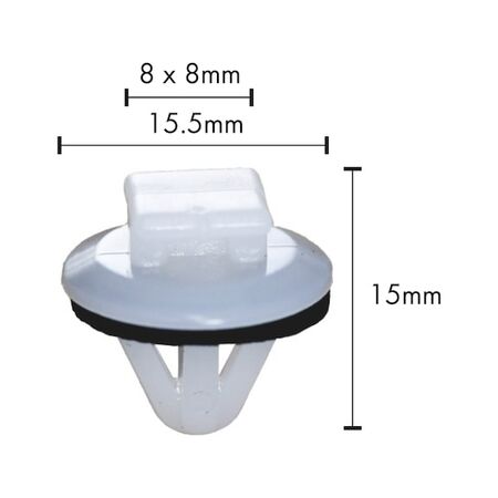 Interior Trim Clip | Special Design for Secure Fastening | Pack of 25 | by Wurth