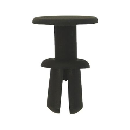 Plastic Expanding Rivet with Cap | Quick Fastening | High Retention Force | Black | @Pack of 25 | by Wurth