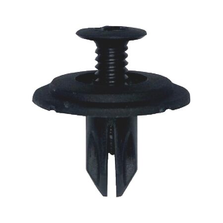 Screw Rivet with Slit | Adjustable Installation | Reusable Fastener | Black | @Pack of 25 | by Wurth
