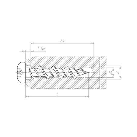 WG Fix Screw Pan Head | AW20 Drive | Zinc Plated | 6.3mm Diameter | @Pack of 250 | by Wurth