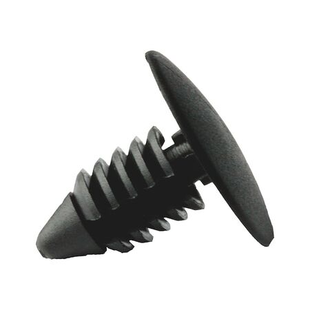 Pine Tree Clip | Easy Press-In Installation | Durable Plastic | Black | @Pack of 25 | by Wurth