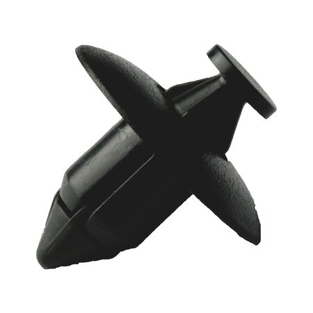 Push-in Rivet with Cap | High Strength & Quick Installation | Rounded Design | Black | @Pack of 25 | by Wurth