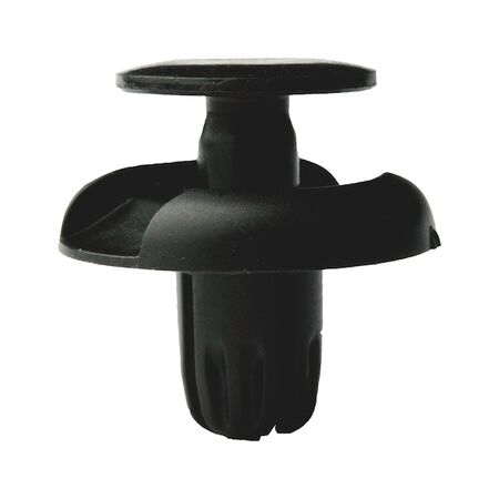 Push-in Rivet with Cap | High Strength & Quick Installation | Rounded Design | Black Plastic | @Pack of 25 | by Wurth