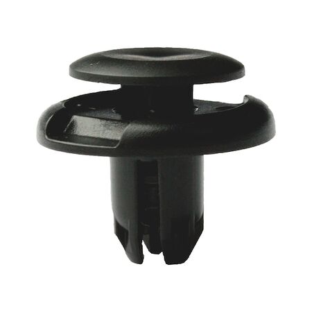 Push-in Rivet with Cap | High Strength & Quick Installation | Rounded Design | Black | @Pack of 25 | by Wurth