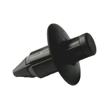 Push-in Rivet with Cap | High Strength & Quick Installation | Rounded Design | Black | @Pack of 25 | by Wurth
