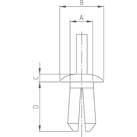 Plastic Expanding Rivet without Cap | Multiple Slits for Secure Expansion | Colourless Polyamide | @Pack of 10 | by Wurth