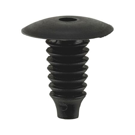 Pine Tree Clip with Large Gradation | Quick Press-In Installation | Universal Fit | Black | @Pack of 25 | by Wurth