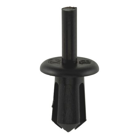 Plastic Expanding Rivet | Multiple Slits for Secure Expansion | Black Polyoxymethylene | @Pack of 25 | by Wurth