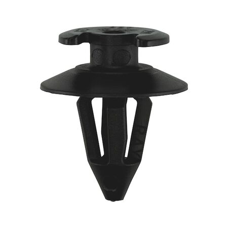Interior Trim Clip with Half-Round Head | Suitable for Oval Holes | Black | @Pack of 25 | by Wurth