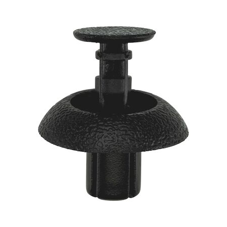 Plastic Expanding Rivet with Cap | Quick Fastening | High Retention Force | Black | @Pack of 25 | by Wurth