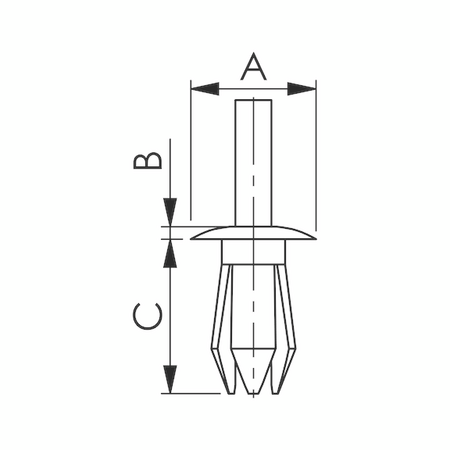 Plastic Expanding Rivet without Cap | Multiple Slits for Secure Expansion | Colourless Polyamide | @Pack of 10 | by Wurth