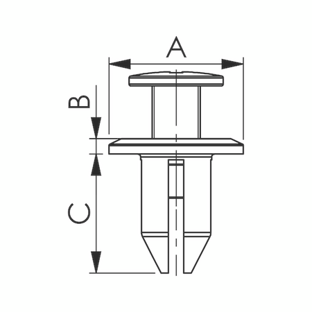 Screw Rivet with Cross-Shaped Slit | Adjustable Installation | 25 PCS | by Wurth