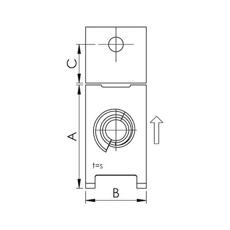 Sheet Metal Nut Shortened Rear Claw | Zinc Plated | 6.3mm Screw Diameter | Quick Assembly | @Pack of 25 | by Wurth