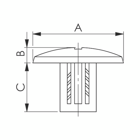 Trim Clip for Thread Stud Bolts | Black Plastic | Quick Installation | @Pack of 25 | by Wurth