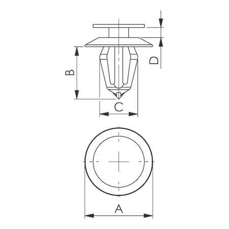 Interior Trim Clip | Universal Fit | Durable Polyoxymethylene | @Pack of 25 | by Wurth