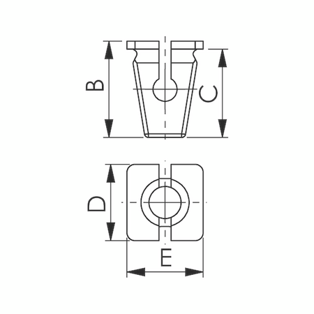 Expanding Nut with Open Screw-in Area | One-Sided Assembly | Corrosion Resistant | @Pack of 10 | by Wurth