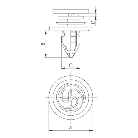 Interior Trim Clip | Special Design for Secure Fastening | Black Plastic | @Pack of 10 | by Wurth