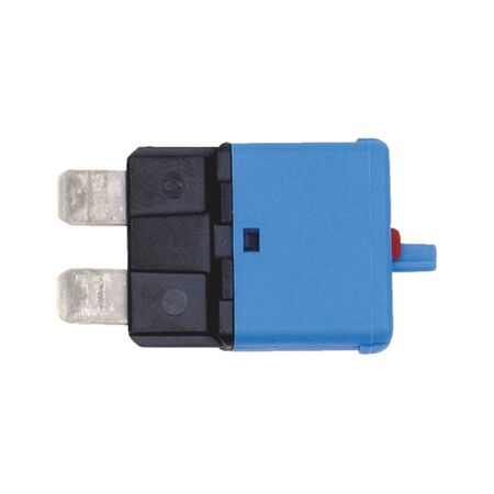 ATO Resettable Fuse 15A | Colour-Coded Thermal Trip Switch | Easy Manual Reset | Blue | by Wurth