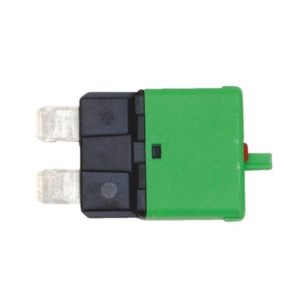 ATO Resettable Fuse 30A | Colour-Coded Thermal Trip | Easy Manual Reset | Light Green | by Wurth