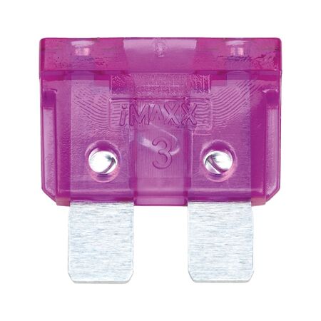 Flat Blade Fuse ATO ISO 8820-3 | 3A Max Current | Tin Plated Contacts | Violet Color | @Pack of 10 | by Wurth