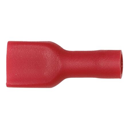 Crimp Cable Lug Push Connector | Fully Insulated PVC | Tin-Plated Brass | Red Color | @Pack of 50 | by Wurth