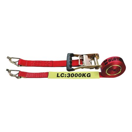 Ratchet Webbing Tie Down | 3000 kg Load Capacity | Durable Polyester | Ergonomic Handle | by Wurth