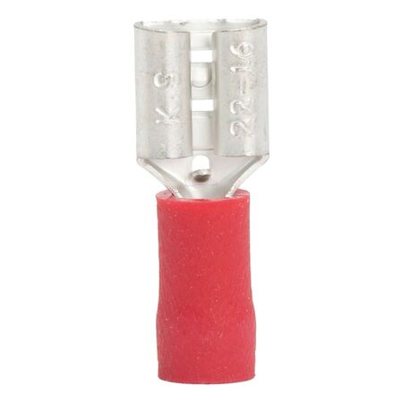 Crimp Cable Lug Push Connector | PVC Insulated | 600V AC Rated | Red Color | @Pack of 25 | by Wurth
