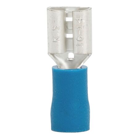 Crimp Cable Lug Push Connector | PVC Insulated | 600V AC Rated | Blue | @Pack of 25 | by Wurth