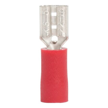 Crimp Cable Lug Push Connector | PVC Insulated | 600V AC Rated | Red Color | @Pack of 25 | by Wurth
