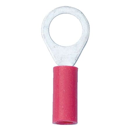 Crimp Cable Lug Ring Connector | PVC Insulated | Copper with Tin Plating | M4 Flange Hole | @Pack of 25 | by Wurth