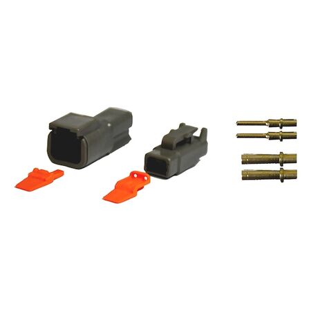 Deutsch DTM Series 2 Pin Connector Kit | Complete Connection Set | 8 Pieces | by Wurth