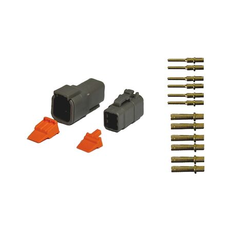 Deutsch DTM Series 6 Pin Connector Kit | Complete Set for Electrical Connections | Durable & Reliable | by Wurth