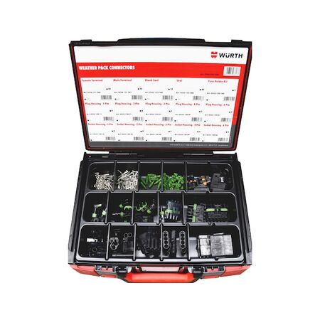 Weatherpack Plug Housing Set | 184 Pieces | Weatherproof Design | Durable Materials | by Wurth