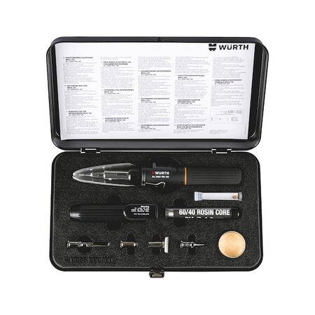 Gas Soldering Device WGLG 100 | 30-100W Adjustable Power | Piezo Ignition | by Wurth