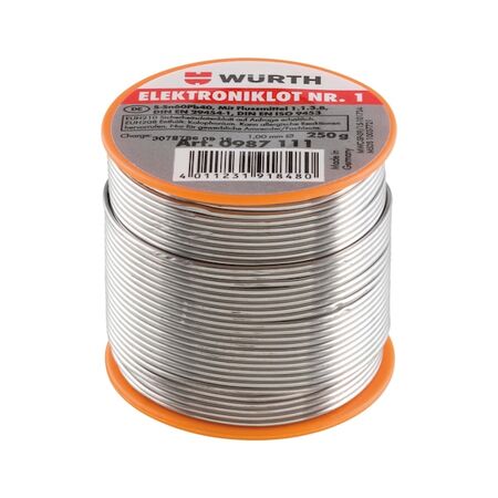 Electronic Solder No 1 SLDR NO1 SN60 PB40 | 1.0 mm Diameter | Low Soldering Temperature | by Wurth