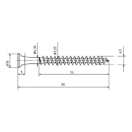 Special System Screw for Push-In Connector | TX25 Drive | Zinc Plated Yellow | @Pack of 25 | by Wurth